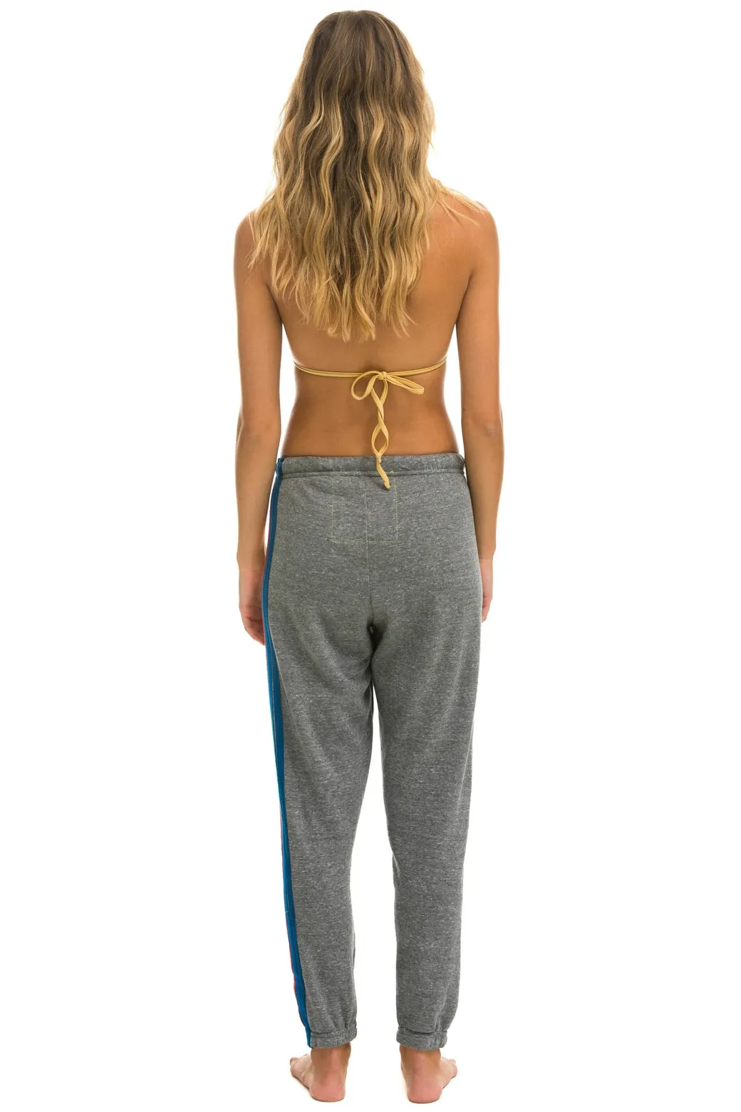 5 STRIPE SWEATPANTS - HEATHER GREY 2