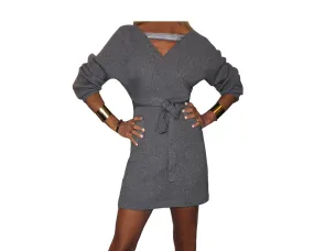 91 Gray Knit Dress - The Park Avenue