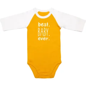 Best Baby 3/4 Length Sleeve Mustard Onesie