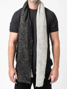 Black and White Virgin Wool Scarf