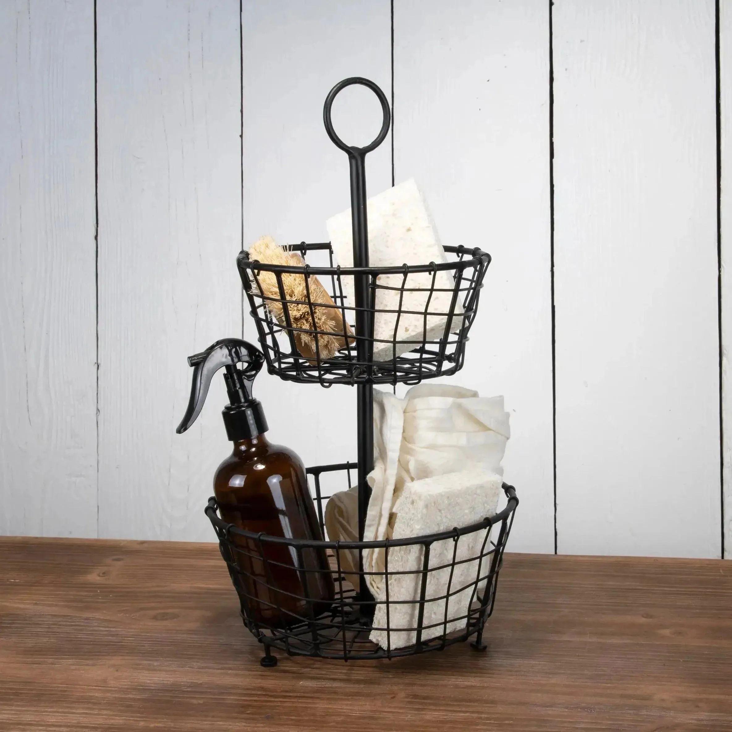 Black Tiered Metal Basket