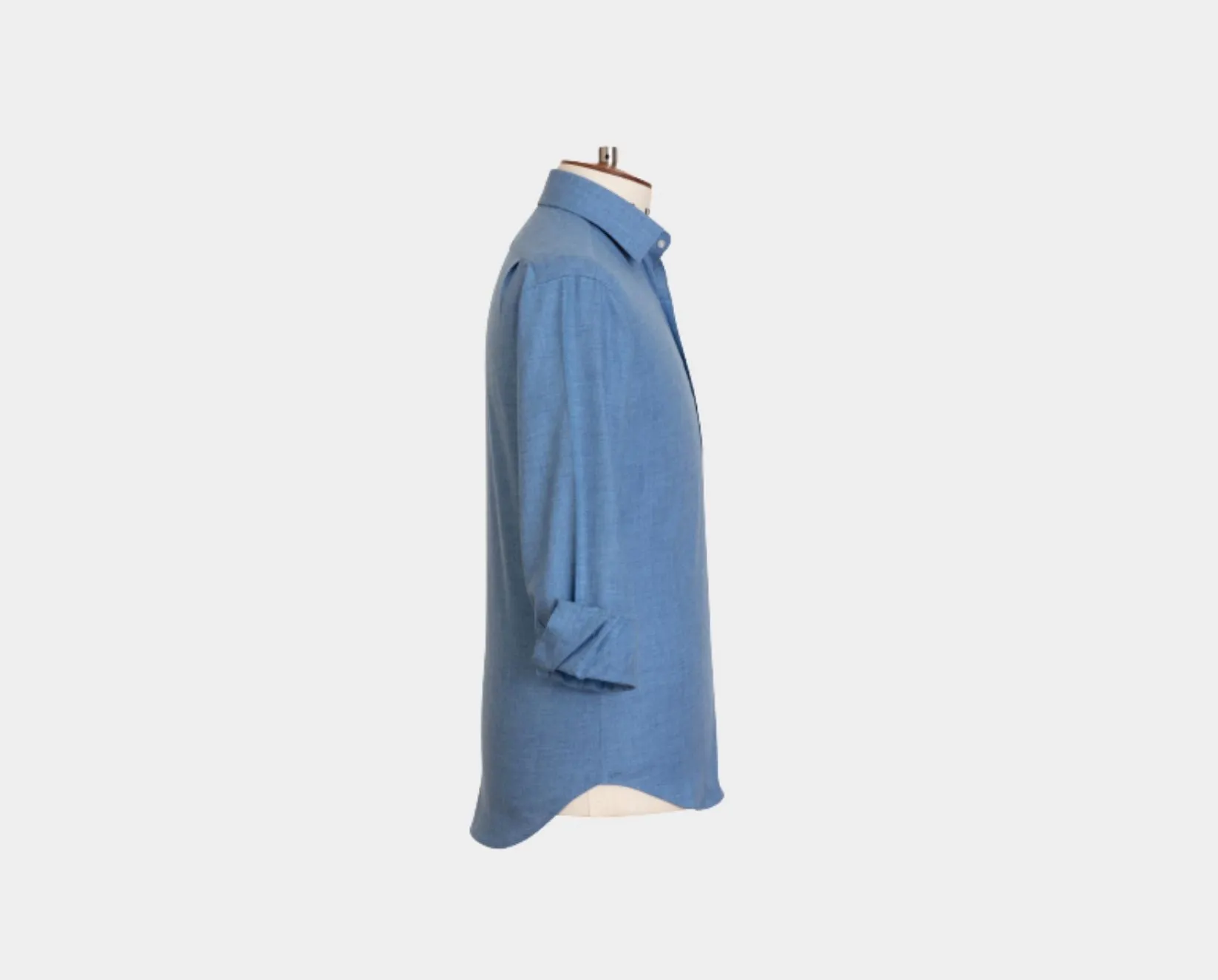 Brushed Cotton Shirt - Azure