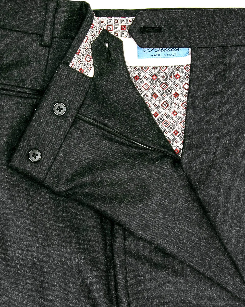 Charcoal Flannel Dress Pant