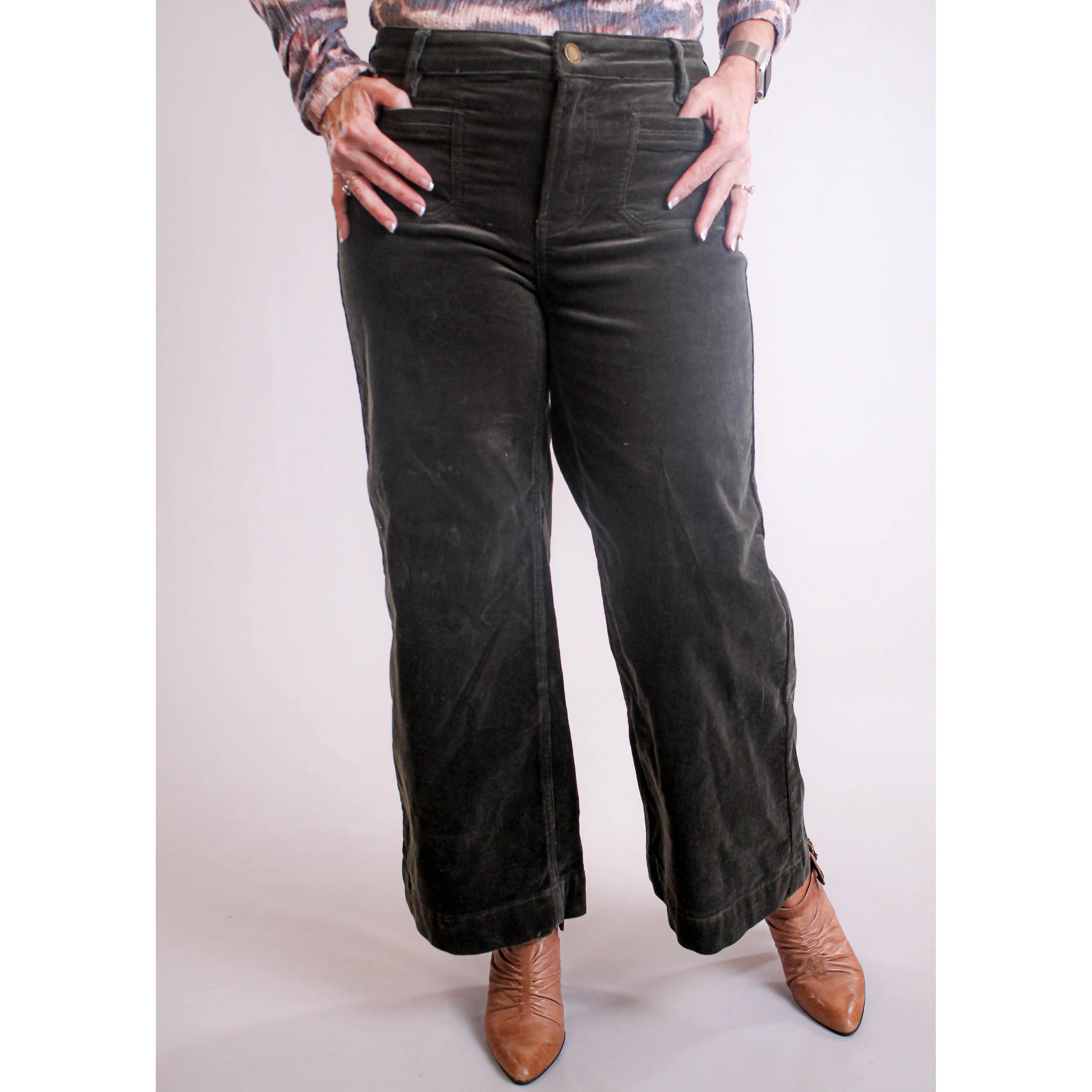 Charlie B Cropped Corduroy Pant