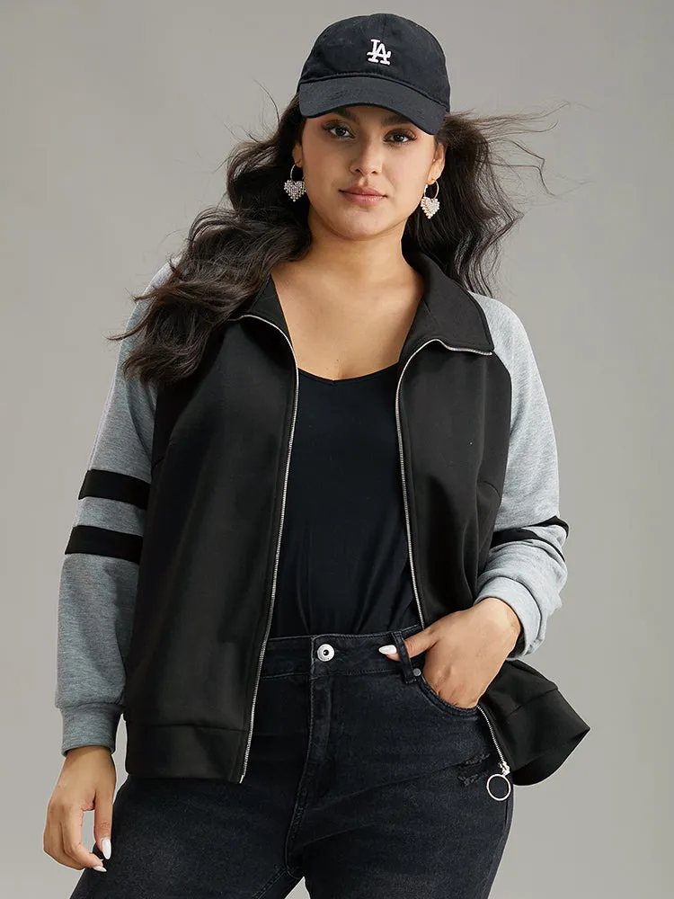 Contrast Contrast Trim O Ring Zipper Jacket