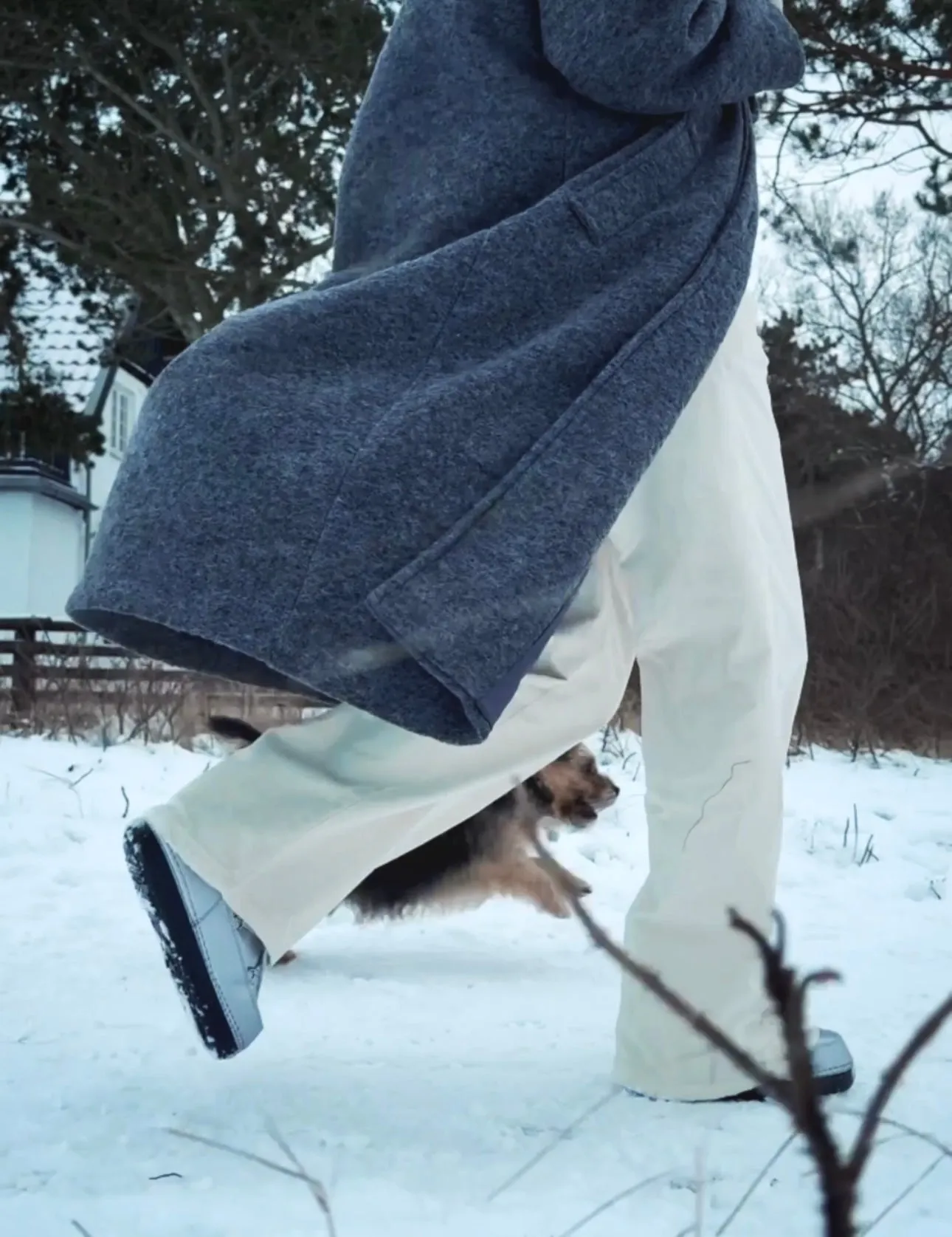 CORDUROY PANTS WITH ELASTIC WAISTBAND - OFF WHITE