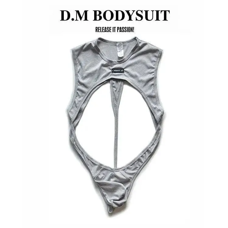 D.M Sexy Siamese Bodysuit Letters