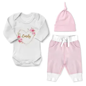 Endanzoo Organic Baby Girl Gift Set - Floral Love