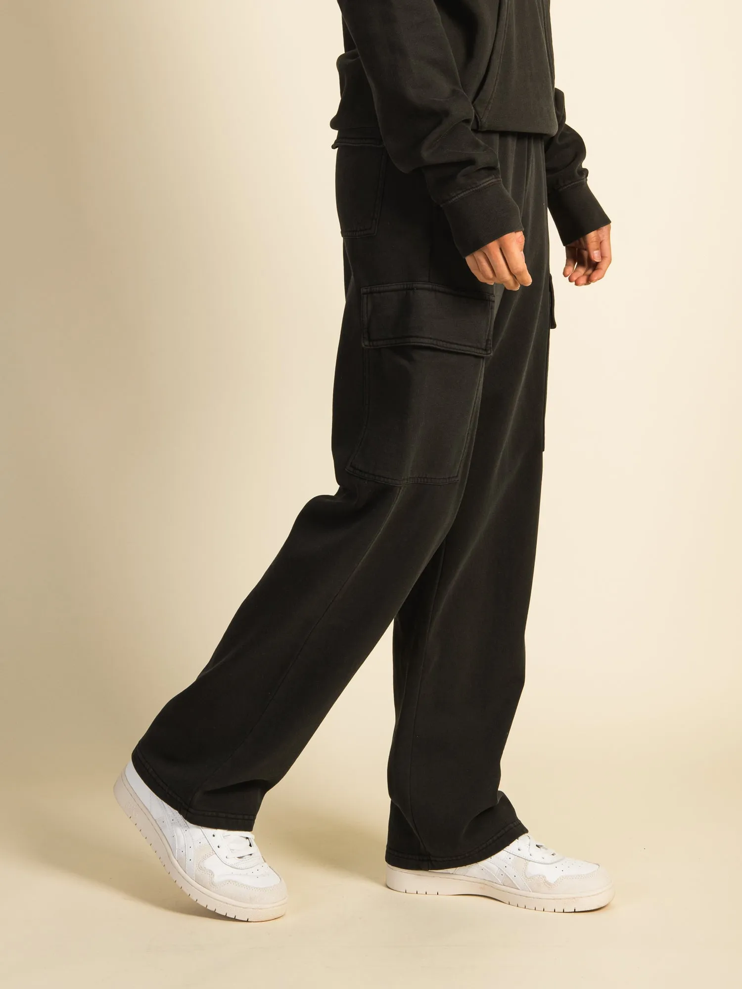 HARLOW ANDI CARGO SWEATPANTS - COAL