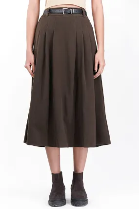 Hazel Suede Pleated Skirt