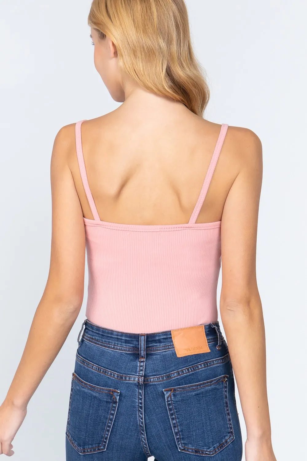 Heavy Rib Cami W/lace Bodysuit