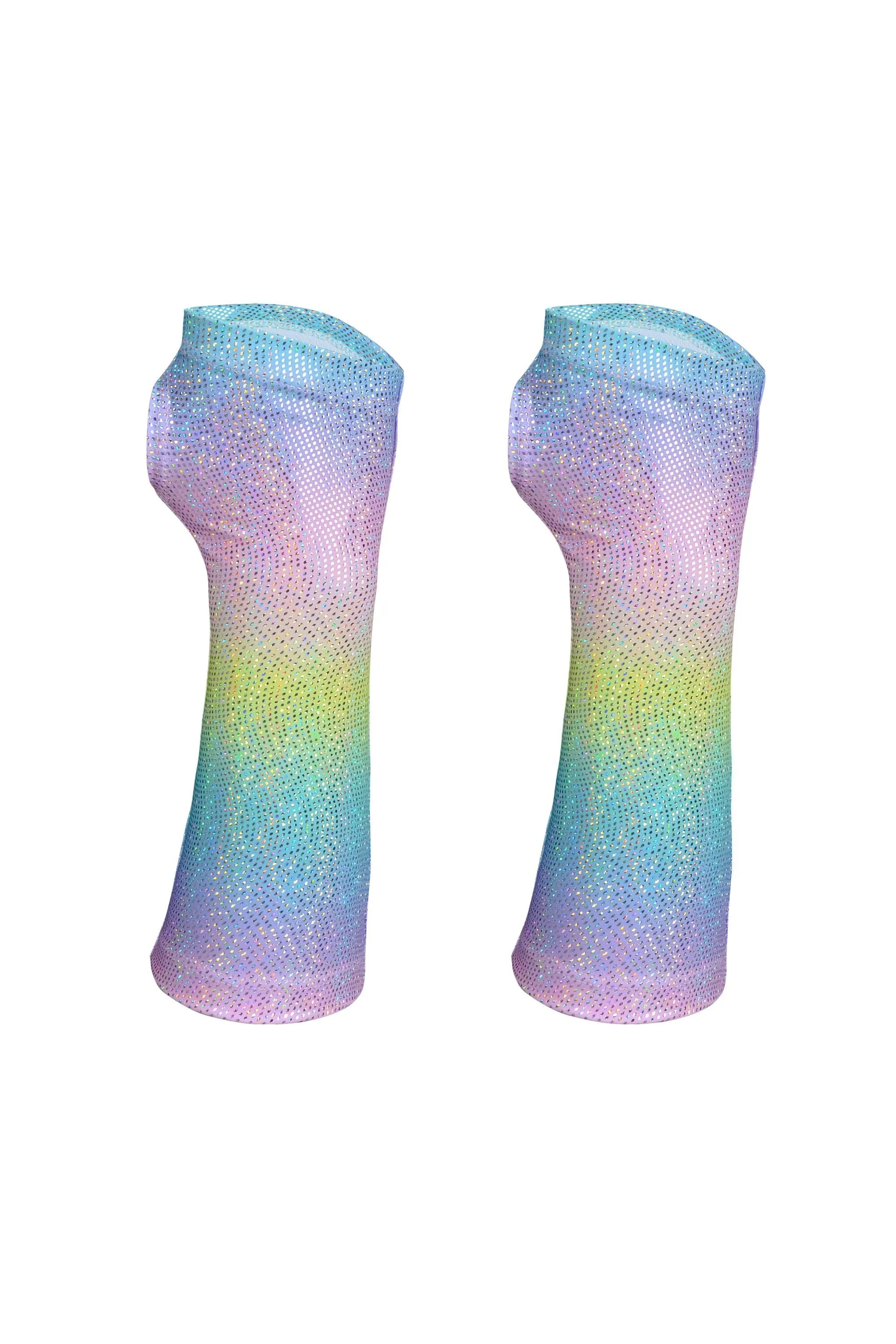 Holographic Fingerless Gloves | 13 Colors