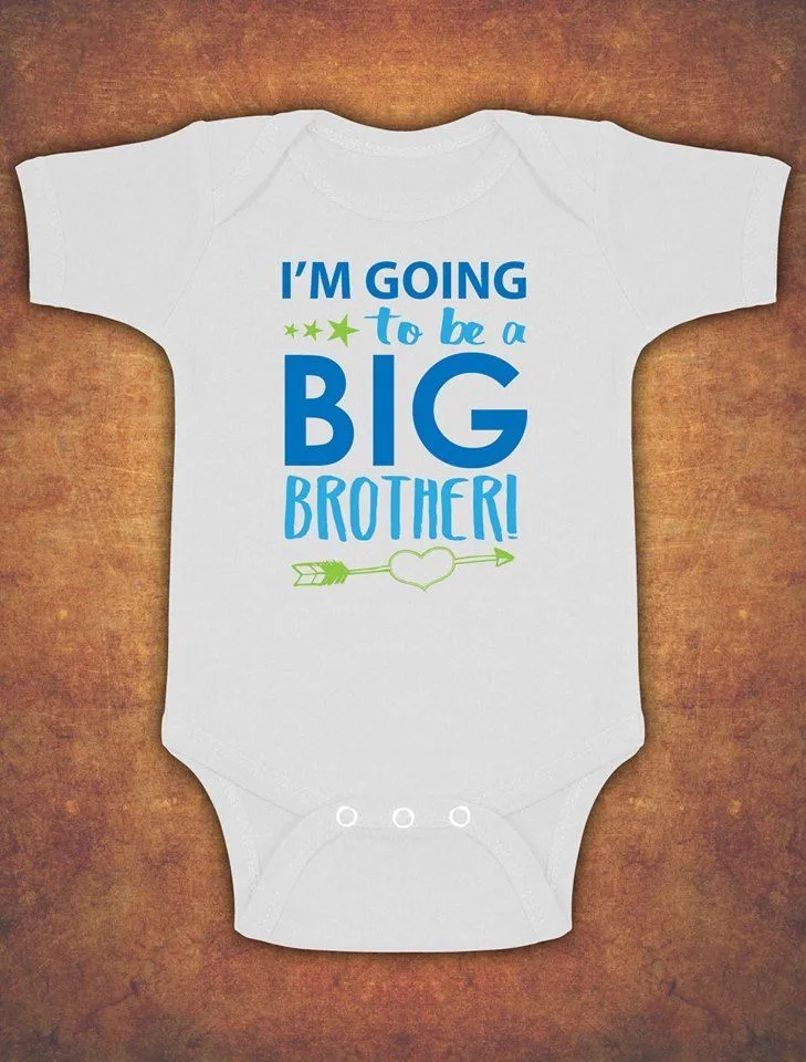 I'm going to be a Big Brother Cute Baby Kids Preset Grow Body Suit Vest Boy II