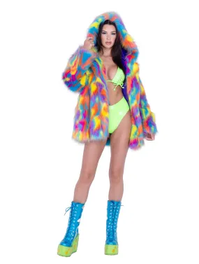 J. Valentine Melted Rainbow Coat