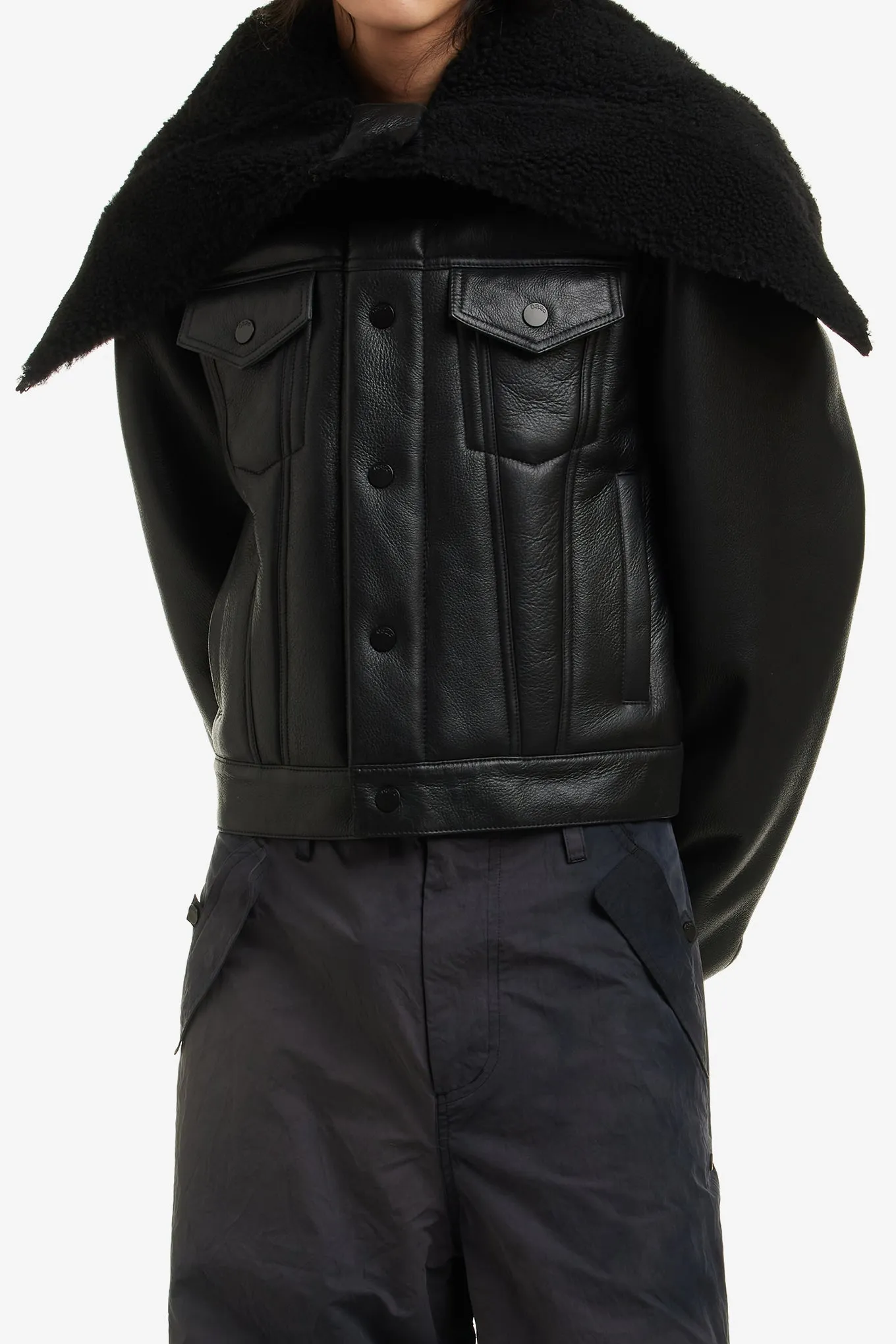 LYKOS SHEARLING HOODED JACKET