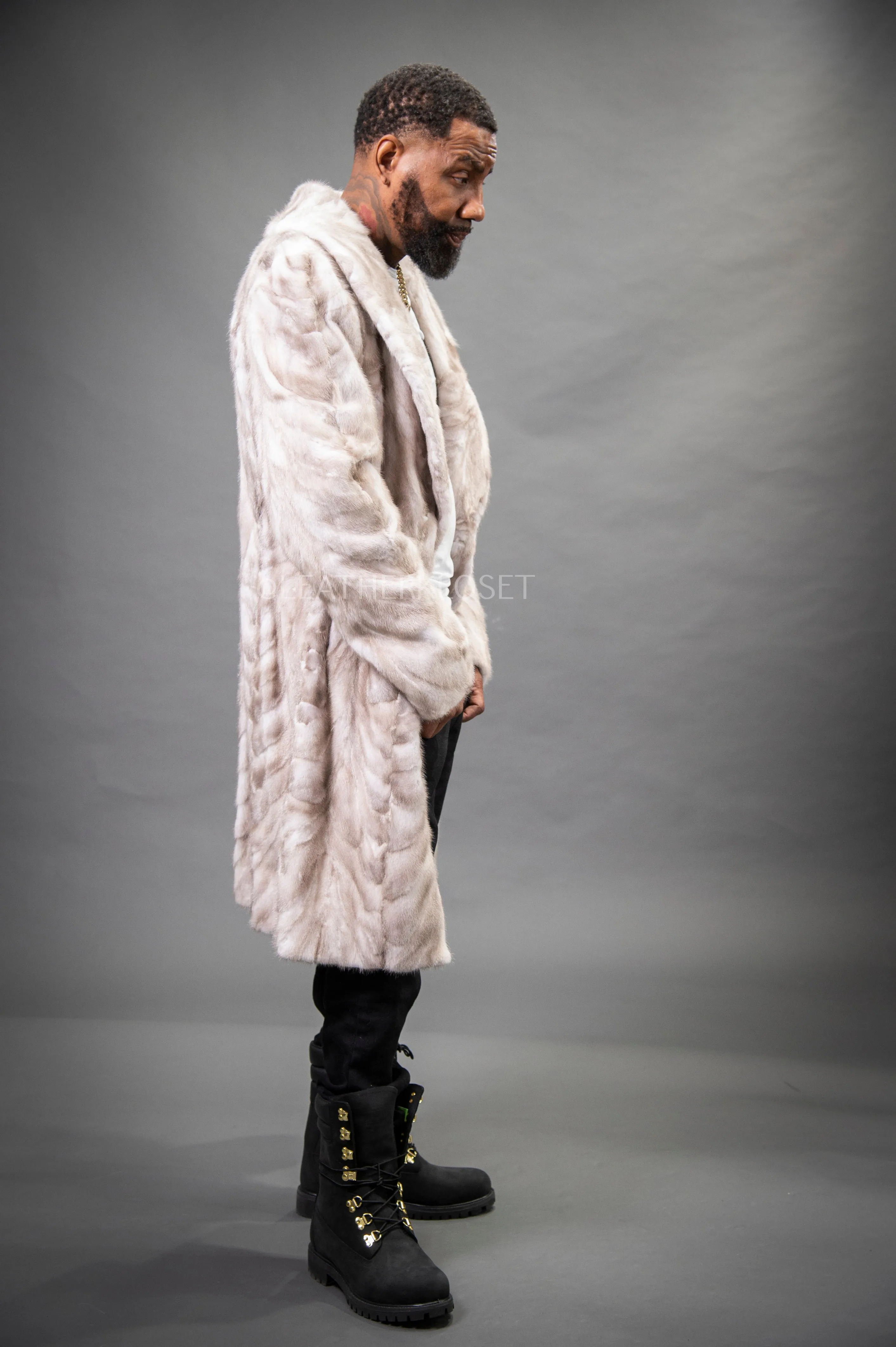 Men's Mink Shawl Collar Jacket