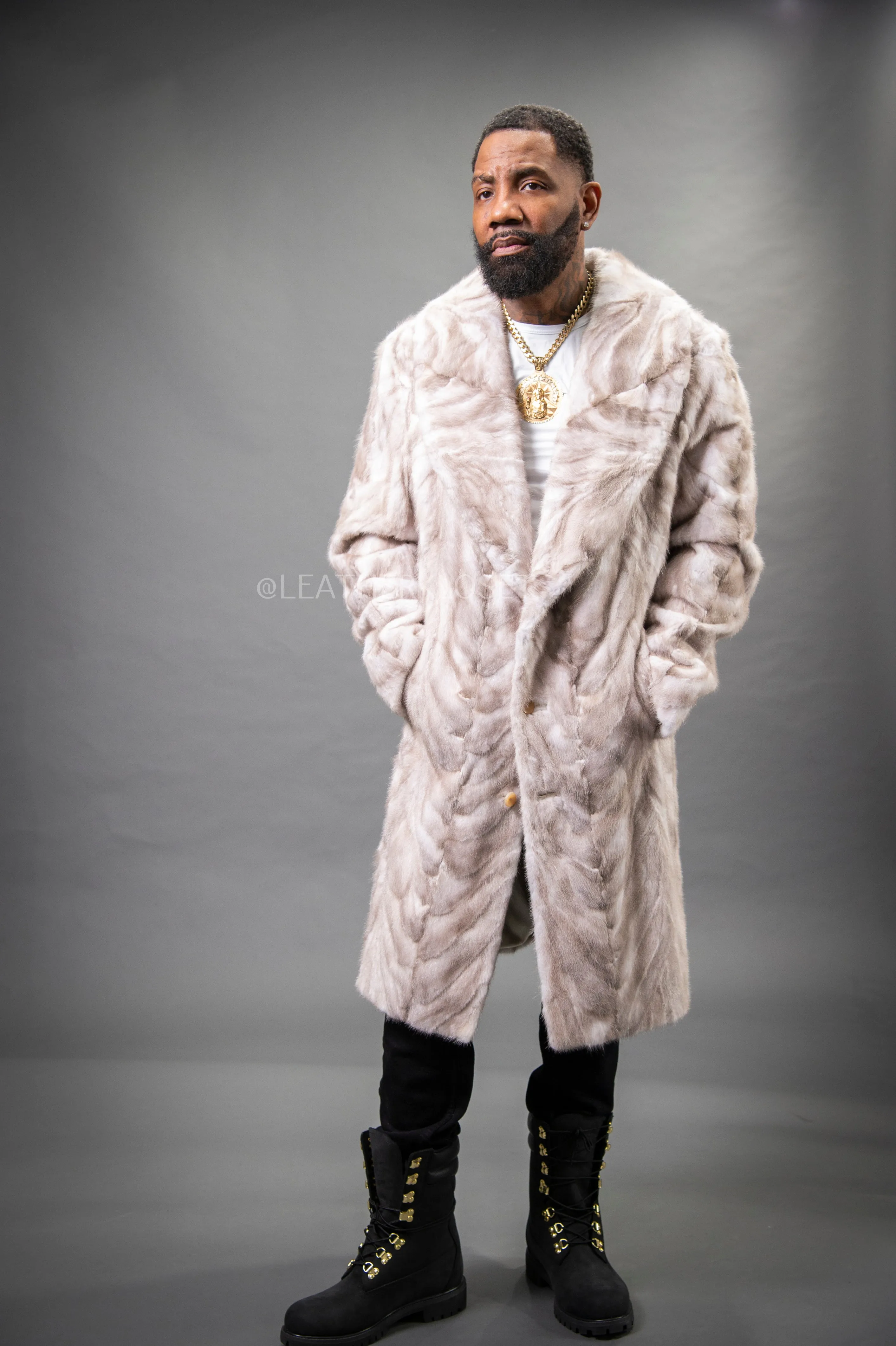 Men's Mink Shawl Collar Jacket