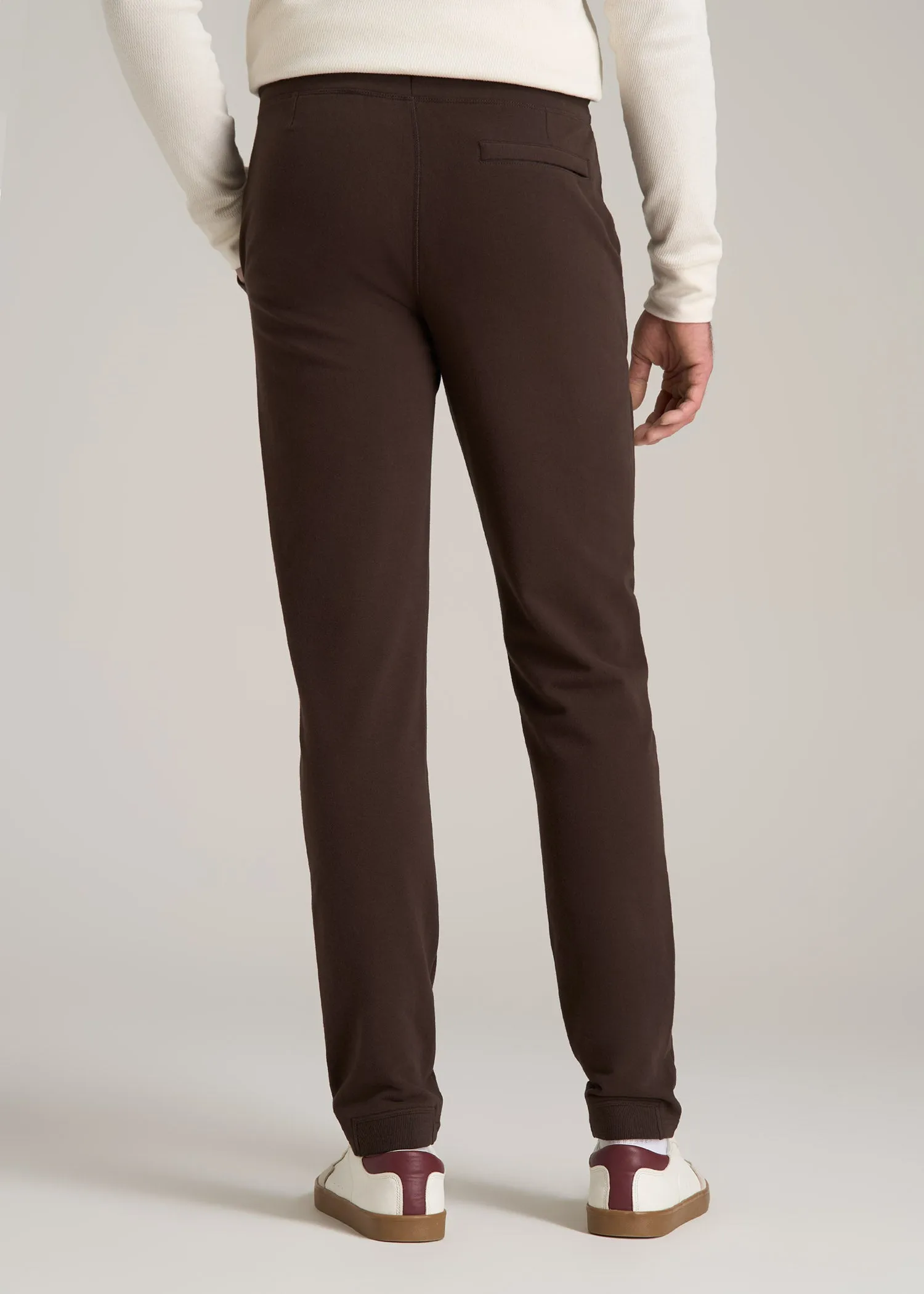 Microsanded French Terry Sweatpants for Tall Men in Espresso