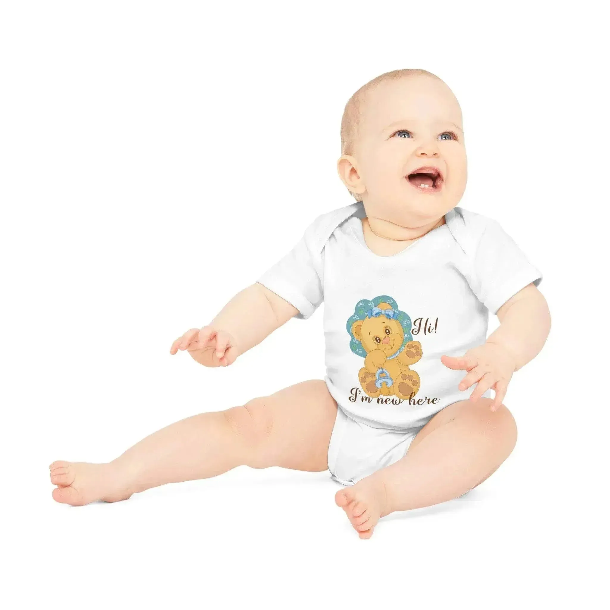 New Baby Bear Organic Short Sleeve Bodysuit