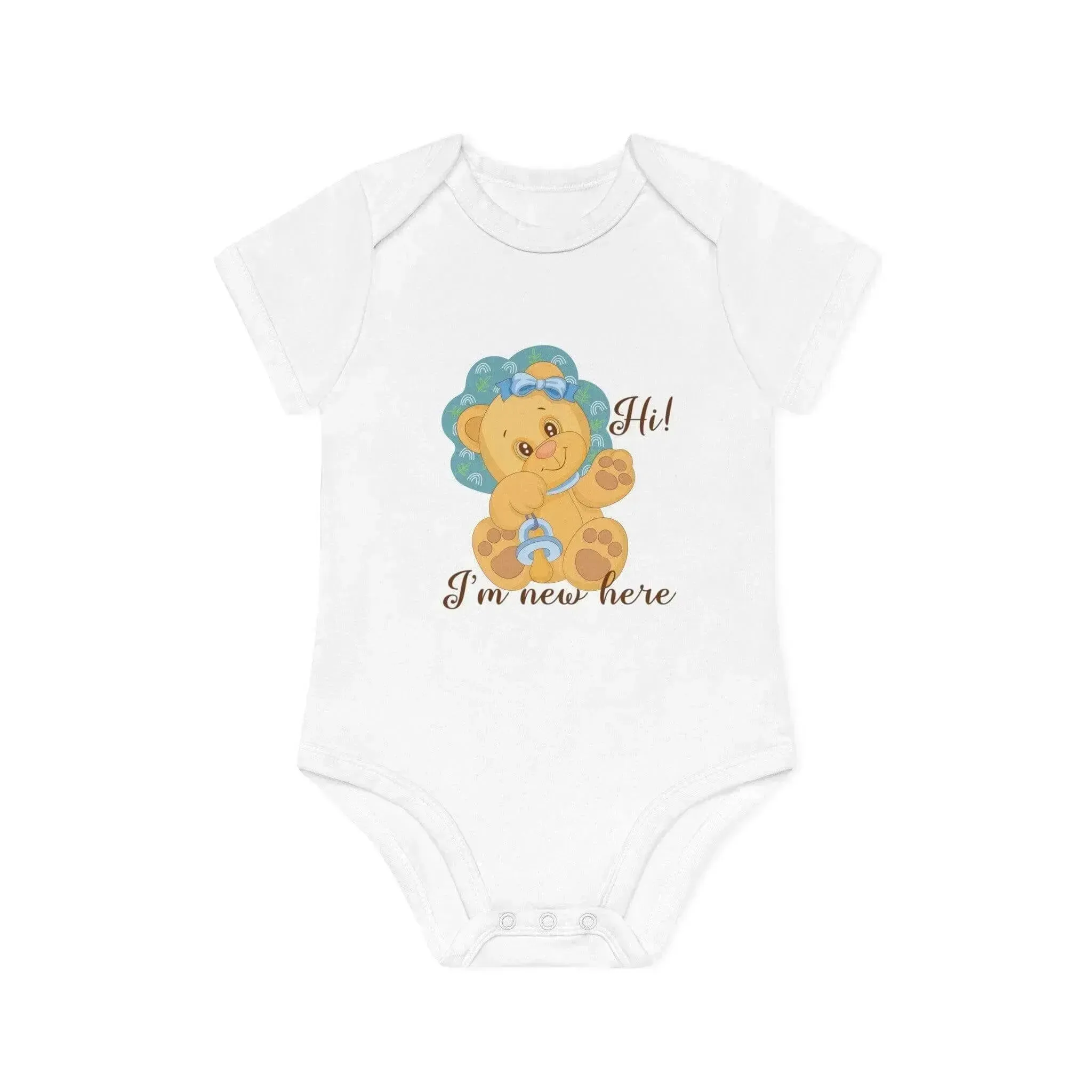 New Baby Bear Organic Short Sleeve Bodysuit