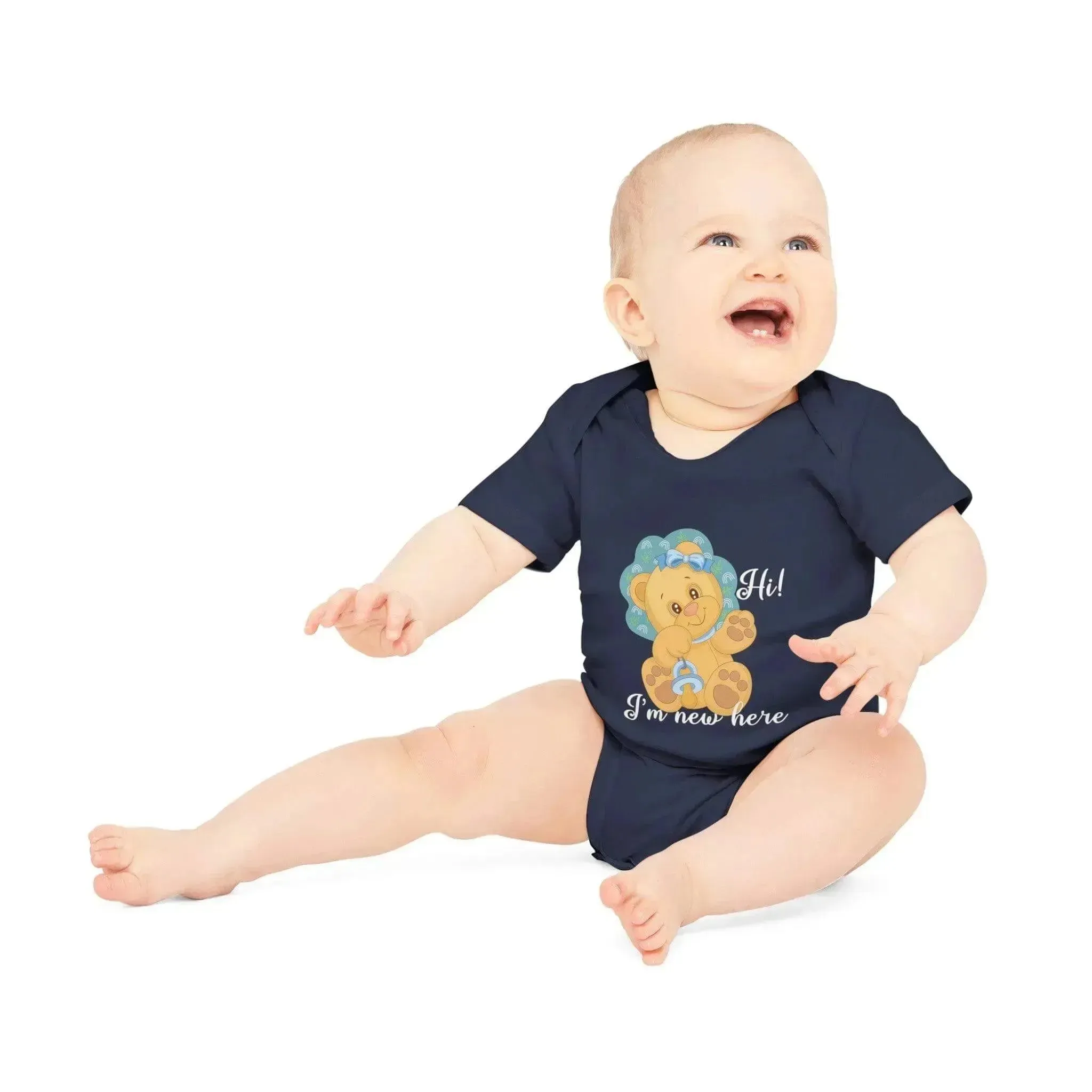 New Baby Bear Organic Short Sleeve Bodysuit