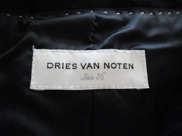 New DRIES VAN NOTEN 100% Wool blazer jacket coat 36 4 NAVY BLUE Womens