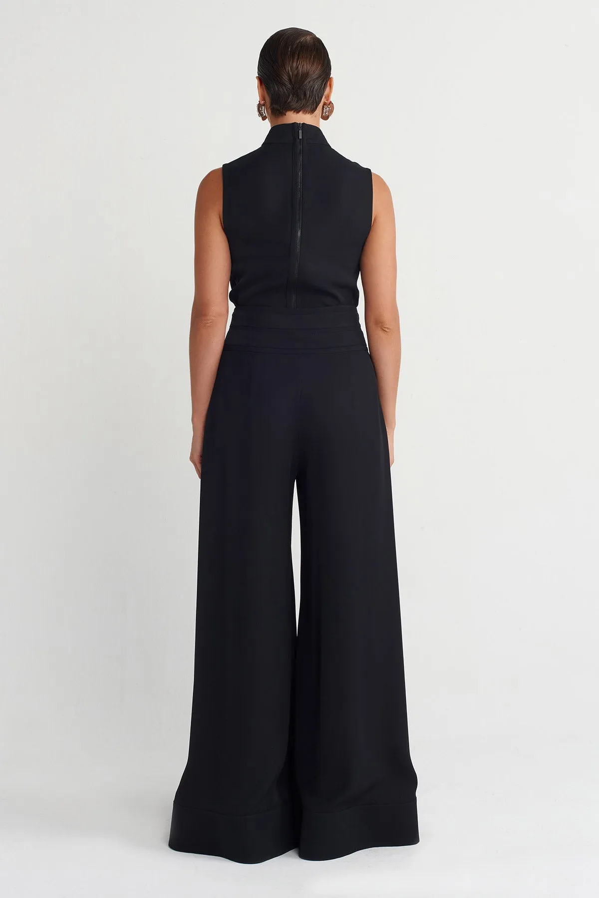 Nu Wide-Leg Palazzo Pants Black