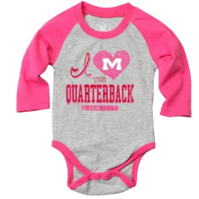 Ole Miss Rebels Infant Girls Raglan Bodysuit