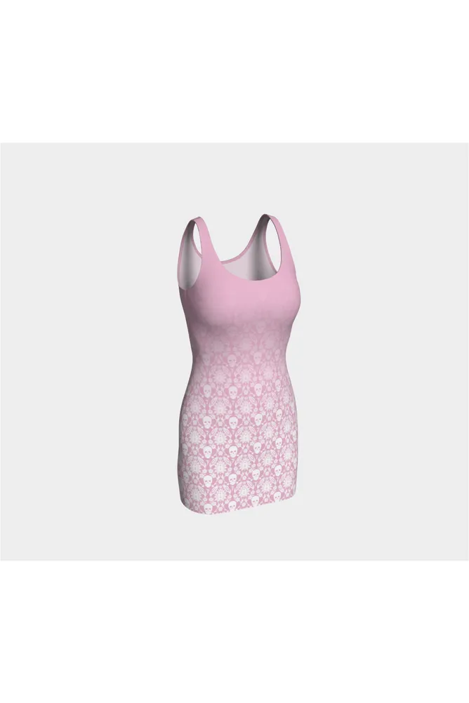 Pink & White Skull Bodycon Dress