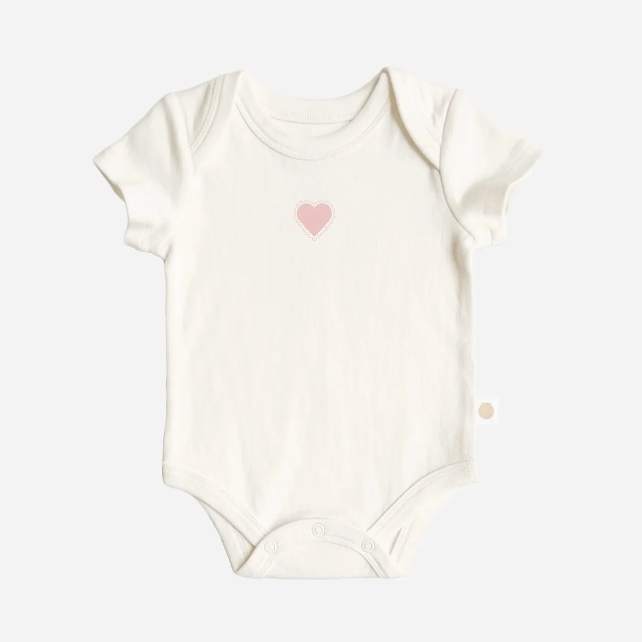 Pink Heart Onesie Bodysuit- Blueberry Hill