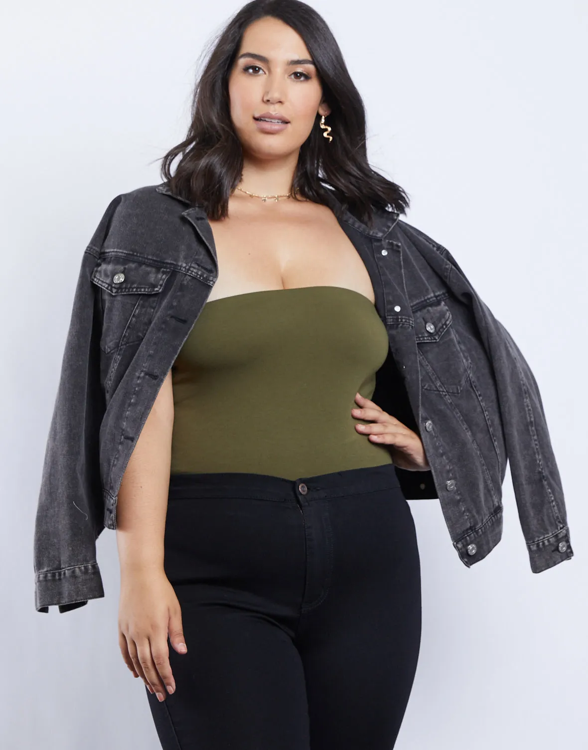 Plus Size Clair Strapless Bodysuit