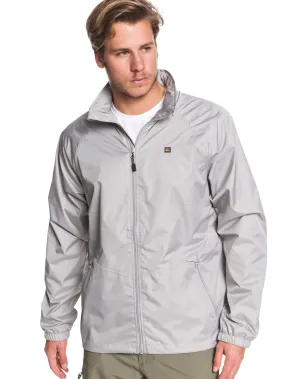 Quiksilver Men's Waterman Shell Shock Water-Resistant Windbreaker Flint Grey S