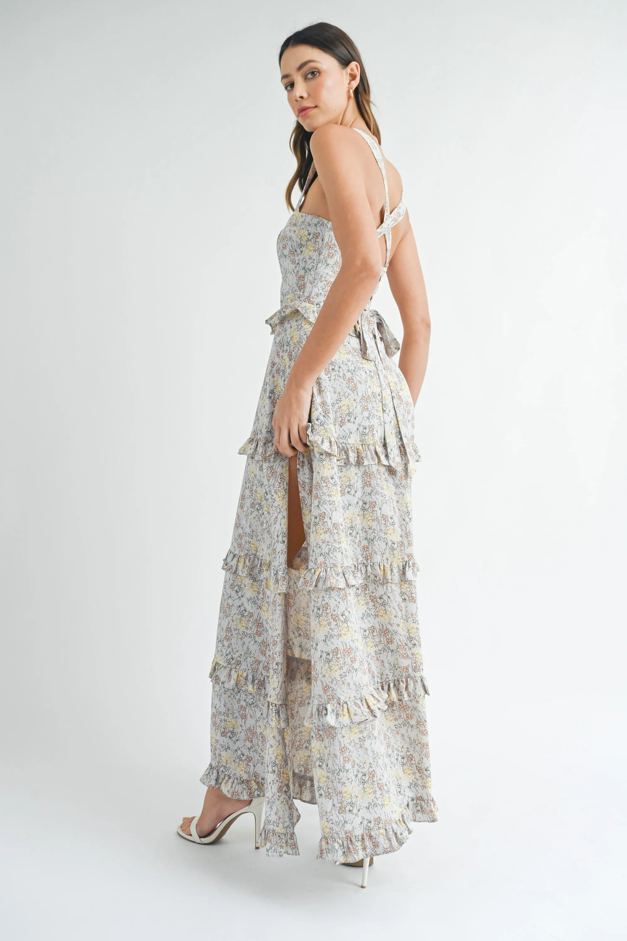 Reagan Ruffle Tier Floral Maxi Dress