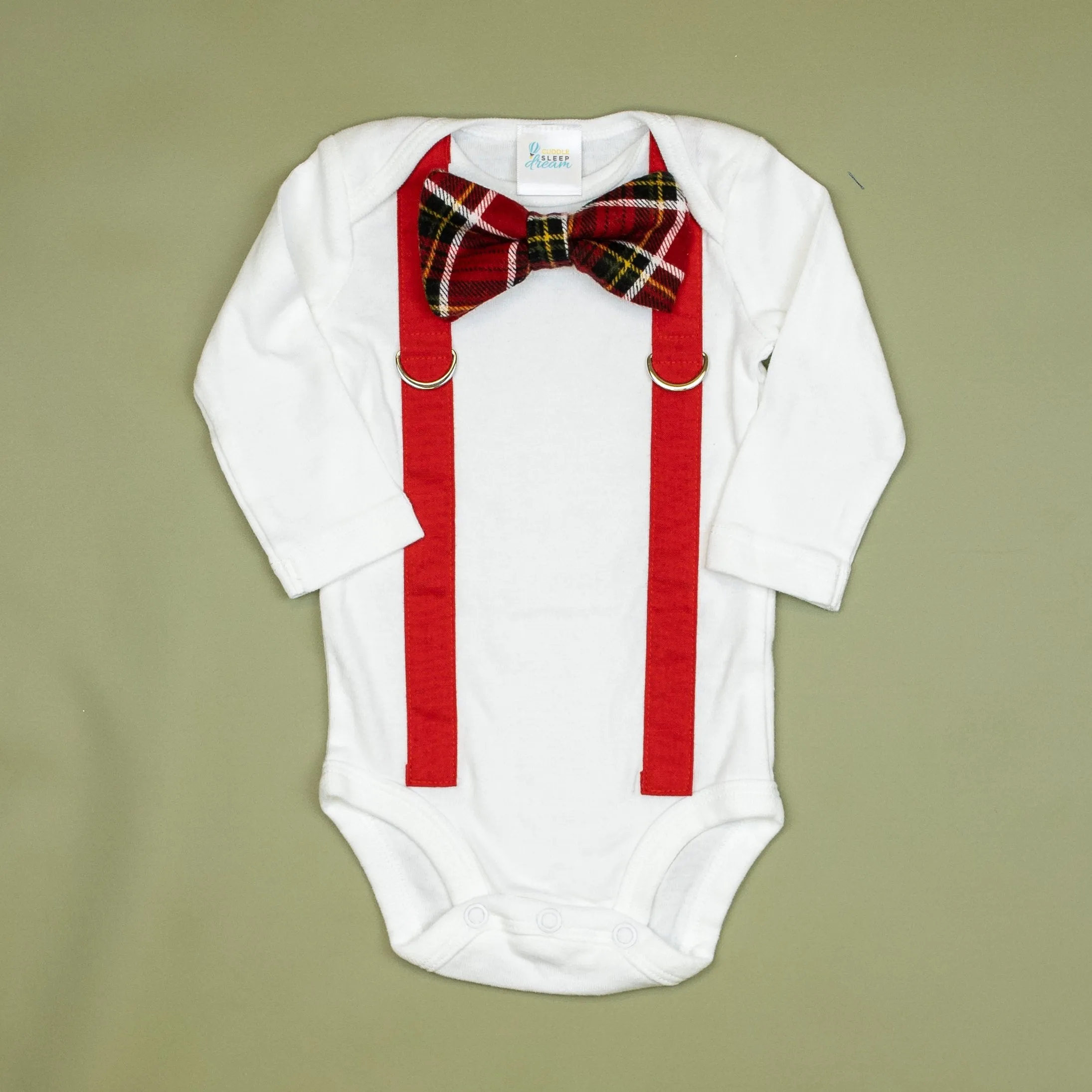 Red Suspenders / Heritage Plaid Tie