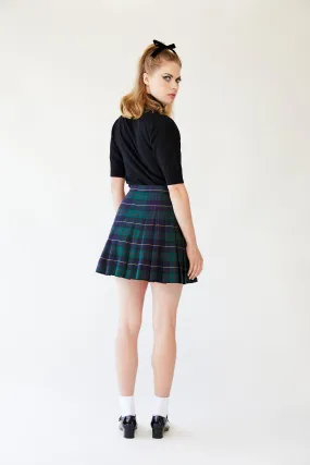 School Girl Skirt (Green tartan)