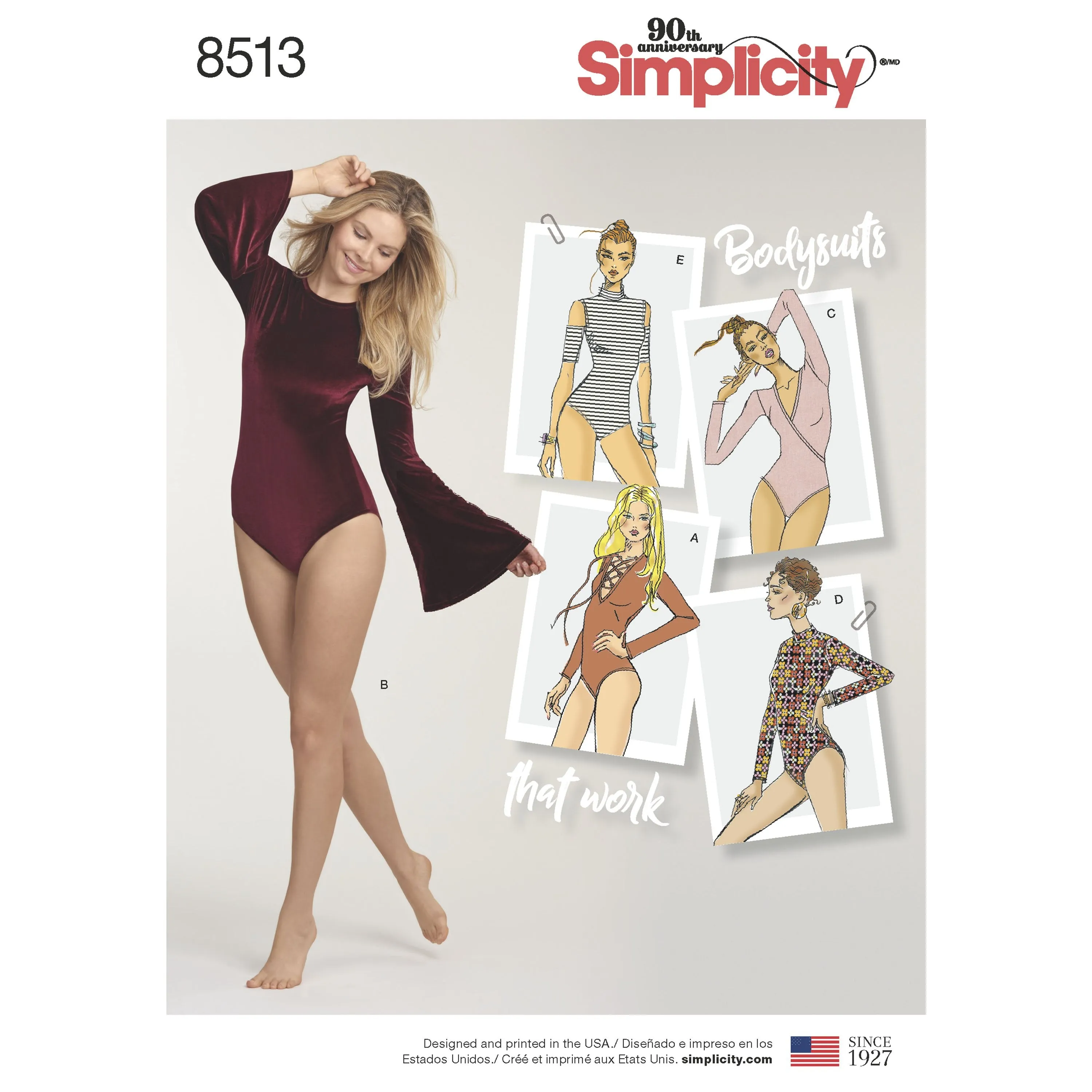 Simplicity Pattern 8513 misses knit bodysuits