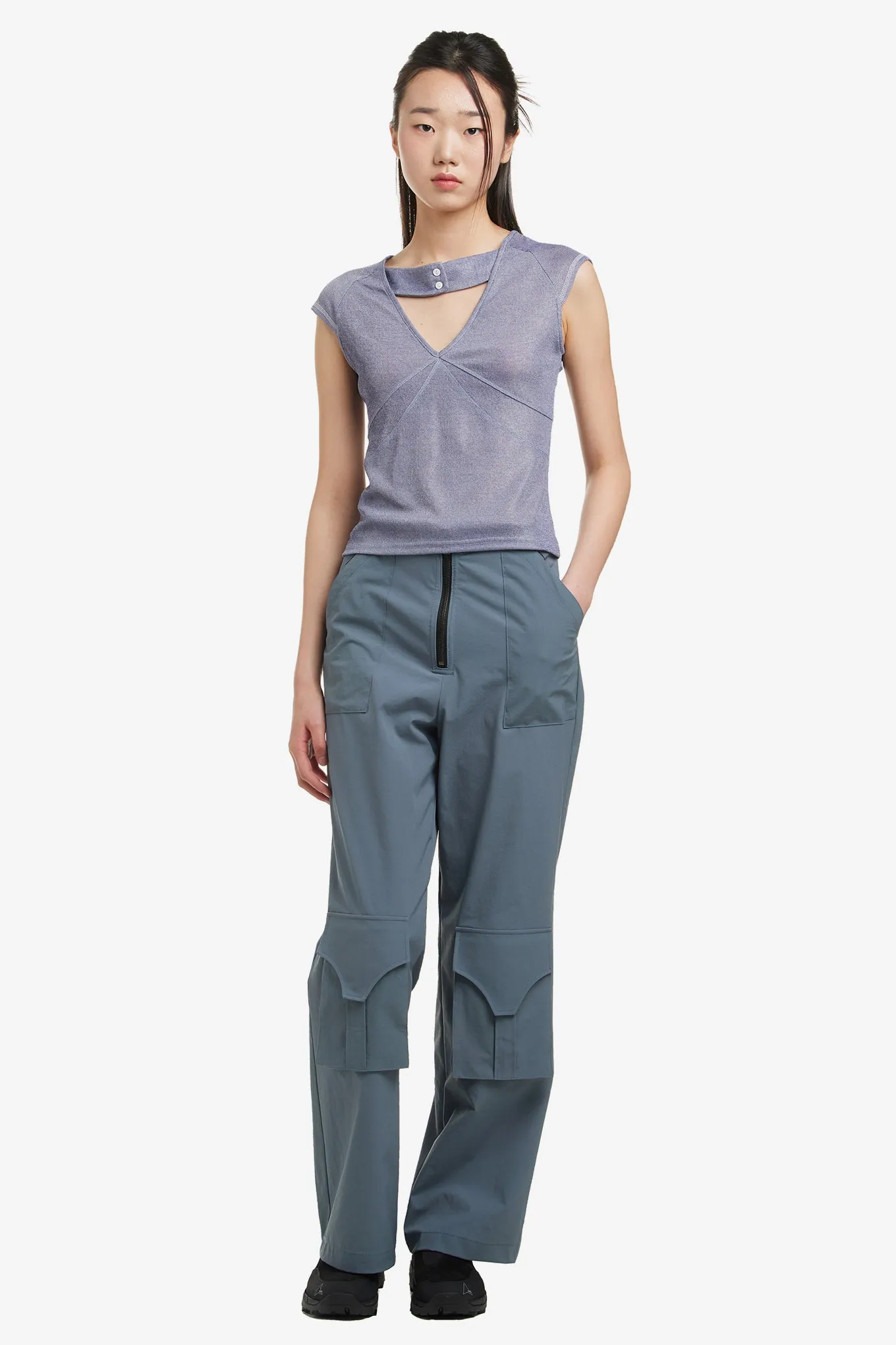 SKIRT LAYERED UTILITY TROUSERS