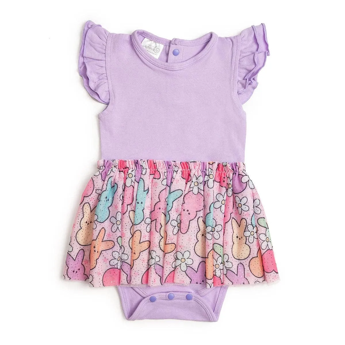 Sweet Wink | Easter Peeps Short Sleeve Tutu Bodysuit