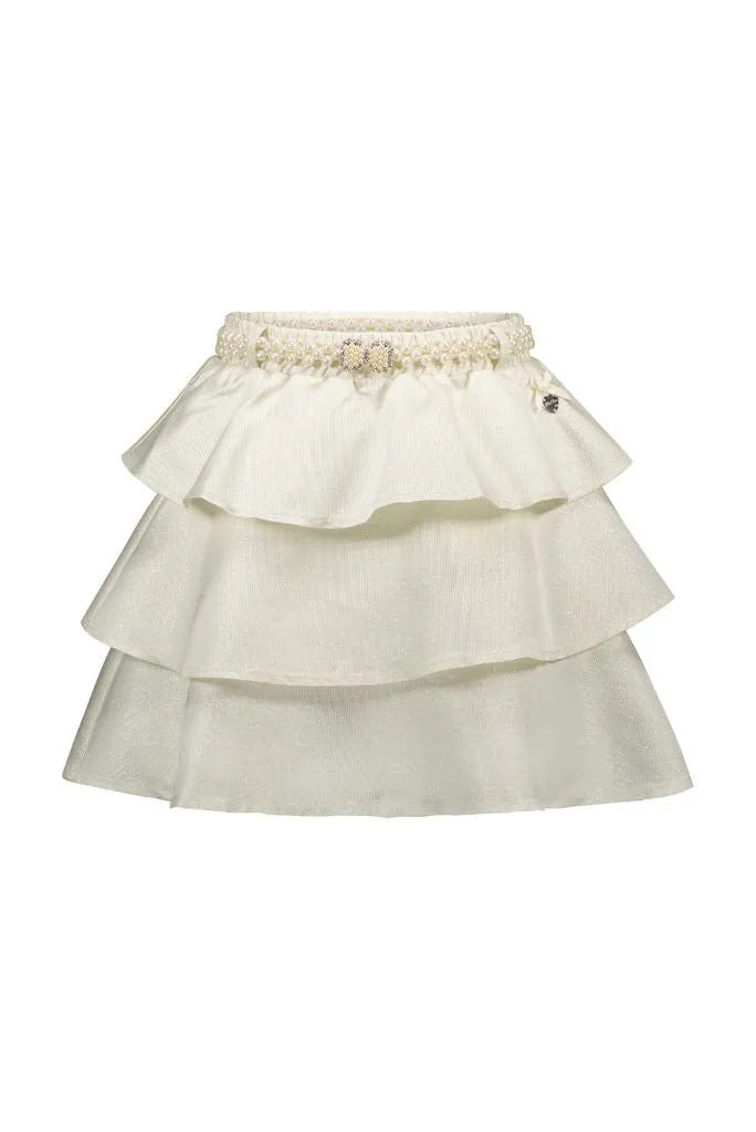 TWAIN Glitter Skirt with Pearl Belt