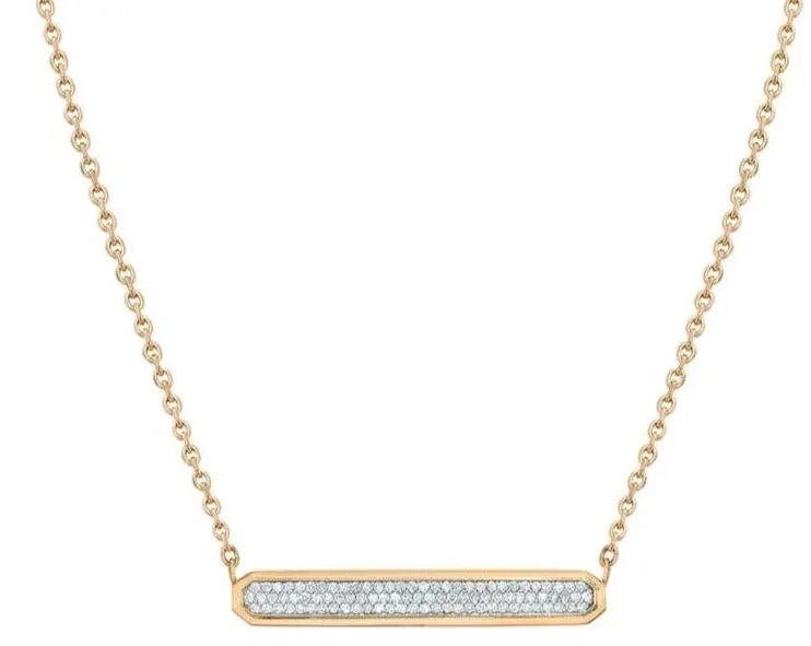 Walters Faith 'CARRINGTON' Rose Gold & Diamond ID Bar Necklace